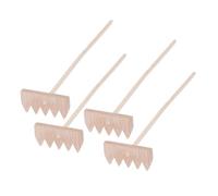 Milisten 4piezas Rastrillo Zen De Bambú para Jardín Interior Rake para Mesa Accesorios De Escena para y Relajación