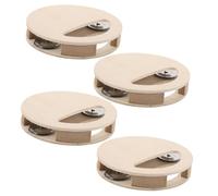 Milisten 4piezas Sonajeros Madera Sin Pintar Para Manualidades y Pintura Juguete Musical Para Bebés Para Actividades De Desarrollo Sensorial Casa o Escuela