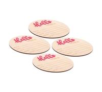 Milisten 4piezas Tarjeta Signo De Nacimiento Del Tablero De Madera Para Anunciar El Nacimiento Letrero Para Habitación Recién Nacidos Niño Niña Foto Manualidad