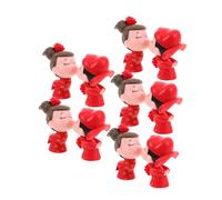 Milisten 5 Pares Figuras Novios Miniatura para Pastel de Boda Decoración de Fiesta y Adornos para Boda y Ducha Nupcial