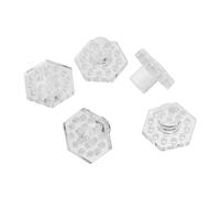 Milisten 5 Piezas Base Hexagonal de Acrílico Transparente para Coral Soporte Resistente para Acuarios para Corales y Botones Fácil Instalación y Limpieza Accesorio Duradero para Peceras