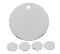 Milisten 5 Piezas Colgante De Acero Inoxidable Espacios En Blanco De Estampado Negro Collar Estampado Colgantes Dijes En Blanco Para Aretes Placa De Identidad Plata Acero Inoxidable