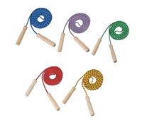 Milisten 5 piezas Cuerda de Salto con Mango de Madera para Ejercicio y Entrenamiento Colores Aleatorios para y Actividades Físicas Color Aleatorio Color Aleatorio
