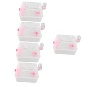Milisten 5 Piezas Jaula De Hámster Jaula De Transporte para Hamster Choza De Hámster Jaula De Hamster De Viaje De Hámster Funda Transportadora para Hámster Cama De Hámster El Plastico