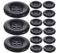 Milisten 50 Botones Azul Marino 25 Mm 4 Agujeros para Abrigo y Chaqueta Botones de Costura Hechos a Mano para DIY de Abrigo de Viento Pack de 50 Piezas para Manualidades y Confección