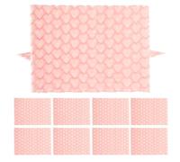 Milisten 50 Piezas Sobres de Burbujas Forma de Corazón, Bolsas de Burbujas Rosa de Plástico, Acolchado Antichoque, para Bisutería y Joyería, Suministros de Embalaje para Negocios Pequeños