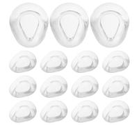 Milisten 50piezas Almohadillas Nasales De Silicona Para Gafas Almohadillas De Repuesto Forma De Gota De Agua Suaves y Transparentes Adecuado Para Gafas De Sol Lectura