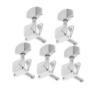 Milisten 5piezas Clavijas de Afinación para Guitarra Perillas Metálicas Semicerradas para Guitarra Eléctrica y Acústica Ajuste de Cuerdas Derecha para Reemplazo y Mantenimiento de Instrumen