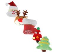 Milisten 5piezas Juguetes De Peluche para Gatos Navidad Interactivas De Felpa Santa Reno Árbol Botas Juguetes para Gatitos Masticar y Entretenimiento De Seguridad
