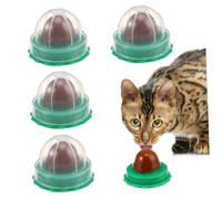 Milisten 5piezas Snacks para Gatos con Bolitas Saborizadas De Catnip y Pescado Golosinas Lamiables para Salud Urinaria y Actividad Lingual Variedad De Sabores Aleatorios para Cuidado Felino