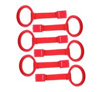 Milisten 6 Piezas bebé Tire hacia Arriba de Juguete Anillo bebé Colgando ayudante para Caminar del Tirar para Poner de pie los Juguetes andadores Tirador de Cuna el plastico Rojo