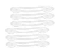 Milisten 6 Piezas Bloqueo de seguridad anti-pellizco pruebas cerrar para armarios Gabinetes primero cerraduras de cajón a prueba de bebés cerradura del cajón goma blanda Transparente