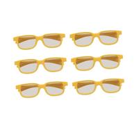 Milisten 6 Piezas Cine Con Gafas 3d Gafas De Fiesta De Cine Gafas Para Ver Películas 3d Los Juegan Con Gafas Lentes 3d Para Peliculas Gafas De Cine Gafas De Juego El Plastico Naranja