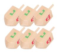 Milisten 6 Piezas Juguete de Peonza de Madera para Peonzas Coloridas para Juguete Educativo y Divertido para Cumpleaños y Días Especiales