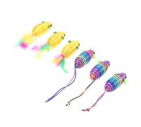 Milisten 6 Piezas Juguetes para Gatos Ratones Falsos Resistentes Mordeduras Antiestrés y Duraderos para Estimular Instinto y Aliviar Estrés Felinos Domésticos