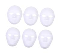 Milisten 6 Piezas Máscaras Blancas DIY Pintar de Máscaras Fiestas y Carnaval Manualidades Creativas y Adultos