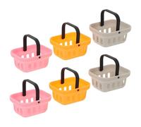 Milisten 6 Piezas Miniature Grocery Basket For Dollhouse Pla Mini Market Storage Containers In Safe Tiny Retail Shopping Baskets For Pretend Play And Kitchen Decor