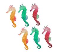 Milisten 6 Piezas Ornamentos de de Mar de Silicona Resistentes y Luminosos para Acuarios Verde Naranja Rojo Decoraciones Flotantes Realistas para Paisajismo Acuático y Escritorio