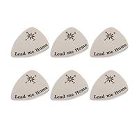 MILISTEN 6 Piezas Púas De Guitarra De Acero Titanio Púas De Guitarra Acústica Accesorios Para Banjos Púa De Guitarra Personalizada Púas De Mandolina Púa De Bajo Portátil Yo Ukelele