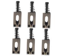 Milisten 6 Piezas Puente Vintage para Guitarra Eléctrica con Silletas Ajustables y Tornillos de Antiguo para Sustitución y Restauración Repuesto para Tremolo con Diseño de Recto para