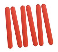 Milisten 6 piezas Pulseras de para Bandas Slap Divertidas y Seguras Accesorio para Fiestas Infantiles y Manualidades Color Rojo Duradero y Cómodo