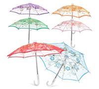 Milisten 6 Piezas Sombrillas Decorativas de Encaje Pequeñas Parasol para Bodas Fotografía Presentaciones