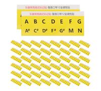 Milisten 60 Hojas Pegatinas Adhesivas para Teclas de Armónica de 12 Tonos, , Etiquetas Fuertes y Fáciles de Aplicar, Póster de Referencia de Escalas y Acordes para Aprendizaje Musical de