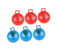 Milisten 6piezas Bola Inflable Saltarina para Niño Niña Diseño con Manijas PVC Resistente para Ejercicio y Diversión Infantil
