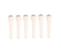 Milisten 6piezas Clavijas de Puente de Guitarra con Círculo de Latón y Clavos de Cuerda de Hueso de Buey para Clavijas de Cuerdas de Guitarra Acústica
