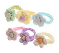 Milisten 6piezas Gomas Pelo Flores Coleteros Para Niñas Accesorios Para Bebés Para Cabello Fino