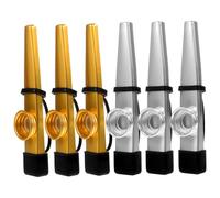 Milisten 6Piezas Kazoos Musicales de Metal para Adultos Acompañan Guitarra y Ukelele para Práctica y Fiestas Incluye y Instrumento Musical Compacto y Duradero