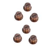 Milisten 6piezas Perillas De Control De Volumen y Tono Para Guitarra Madera Zebra Escala Accesorios Prácticos De Repuesto Para Instrumentos Musicales