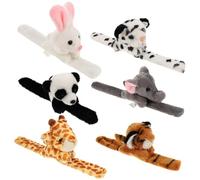 Milisten 6piezas Pulsera de Simulaion Animales para Fiestas Infantil Tema Selva Obsequio Cumpleaños Juguete Peluche