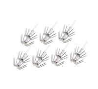 Milisten 7 Anzuelos Doble Gancho de Acero Inoxidable Luminosos Prácticos y Resistentes para Pesca en Estanques y Embalses para Pulpo