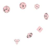 Milisten 7 Piezas Dados Luminiscentes para Mini Dados Rosa y Verde Accesorios para Mesa