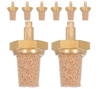 Milisten 8 Filtros de Cobre M5 para Máquinas de Niebla Boquilla de Piedra de Burbujas Silenciador de Escape Neumático de Latón Accesorios para Generador de Nebulización de Escenario