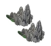 Milisten 8 Piezas Conjunto de Micro Paisajismo Rocalla de Resina Mini Estatuas de Montaña Zen para Decoración de Bonsáis y Acuarios Accesorios Resistentes para Jardín Compacto