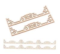 Milisten 8 Piezas Miniature Chinese Style Wooden Folding Screen Model For Dollhouse Living Room Table Decorative Furniture Beige