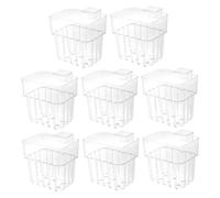 Milisten 8 Piezas Soportes Colgantes Transparentes para Plantas de Acuario de Maceteros Hidroponicos para Peceras Portamacetas Acrílicos para Decoración y Acuático