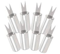 Milisten 8 Piezas Tenedor de Inoxidable de Soporte y Multifuncional para Barbacoa para Carne Verduras y Frutas