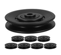 Milisten 8 Poleas Negras de 90 Mm para Equipos de Gimnasio, Ruedas de Polea de Cable Funda Protectora, Piezas de Repuesto Silenciosas para Máquinas de Fitness en Casa