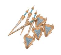 Milisten 8piezas Medieval Knight Action Figures Toy Set y Escudos para y Cosplay para Accesorios De Construcción De Bloques De Castillo