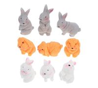 Milisten 9piezas De Conejitos De Pascua Adornos para Jardín y Decoración De Figuras De Animales para Rellenos De De Pascua y Decoración De Tartas Asortidos