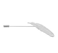 Milisten Accesorio de Resistente Plata y al Elegante para Desgaste en Broche Barra de Cuello Versátil de Aleación de Zinc Diseño de Hoja Color Camisa de Hombre para Trajes Formales