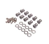 Milisten Accesorios De Afinación De Guitarra Casquillos Roscados Hexagonales Metálicos y Tornillos De Montaje Para Clavijas Recambio Para Guitarra Eléctrica y Ukulele Color Plateado