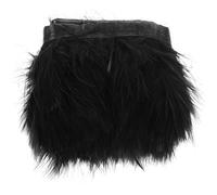 MILISTEN Accesorios de Ropa de Plumas Flannel Plush Pluma con Satén DIY Costura Fringe Fringe Cinta para El Vestido de Boda Artesanía (2M)