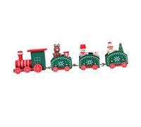 Milisten Adorno de Madera Tren Navidad Decorativo para Escritorio Infantil Seguro y Ecológico Festivo para Fiestas