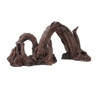 Milisten Adorno de tocón de Madera Flotante para Acuario: Puente de Tronco de árbol de Resina para paisajismo de peceras - Pequeños Troncos Artificiales de Madera para acuarios de Reptiles