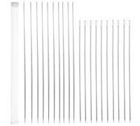 Milisten Agujas de coser a mano Big Eye: 10 agujas de bordado largas y rectas de acero con una funda de almacenamiento para acolchado, patchwork, punto de cruz, tejido (15,24 cm, 17,5 cm)