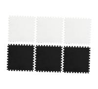 Milisten Alfombrillas De Espuma Antideslizantes para Bebés y Niños, 6 Piezas, Tapete Puzzle Beige y Negro, Protección para Articulaciones, Adecuado para Juegos En Sala y Dormitorios Infantiles